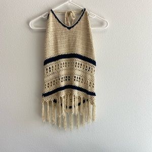 Back less Knitted crop top